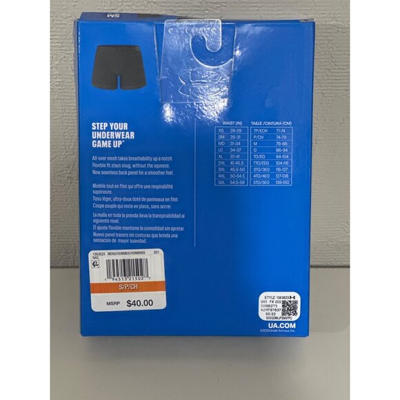 UA Tech Mesh Boxerjock 2-Pack 6" Black Breathable Anti-Odor Lightweight Mens Com - Picture 3 of 3